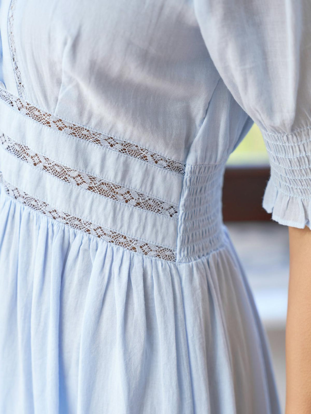 Alvins S voile dress light blue