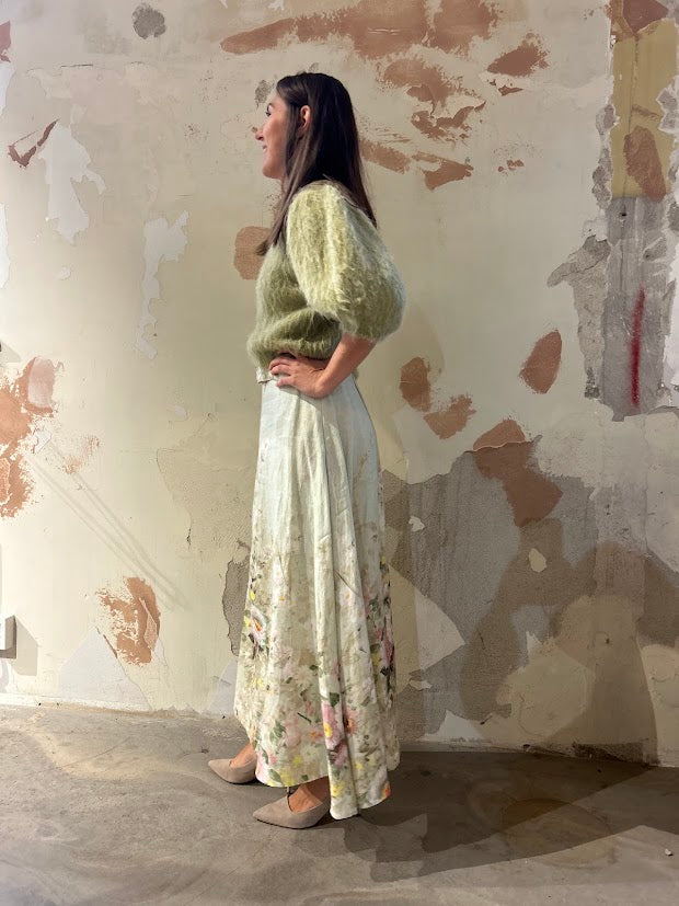 Hairy Knit Puffed Jacket