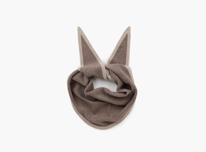 Lara duo wool cashmere triangle mørk brun