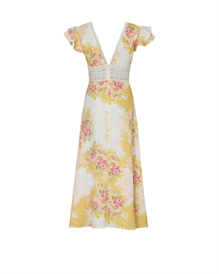 Linen V- Neck Dress