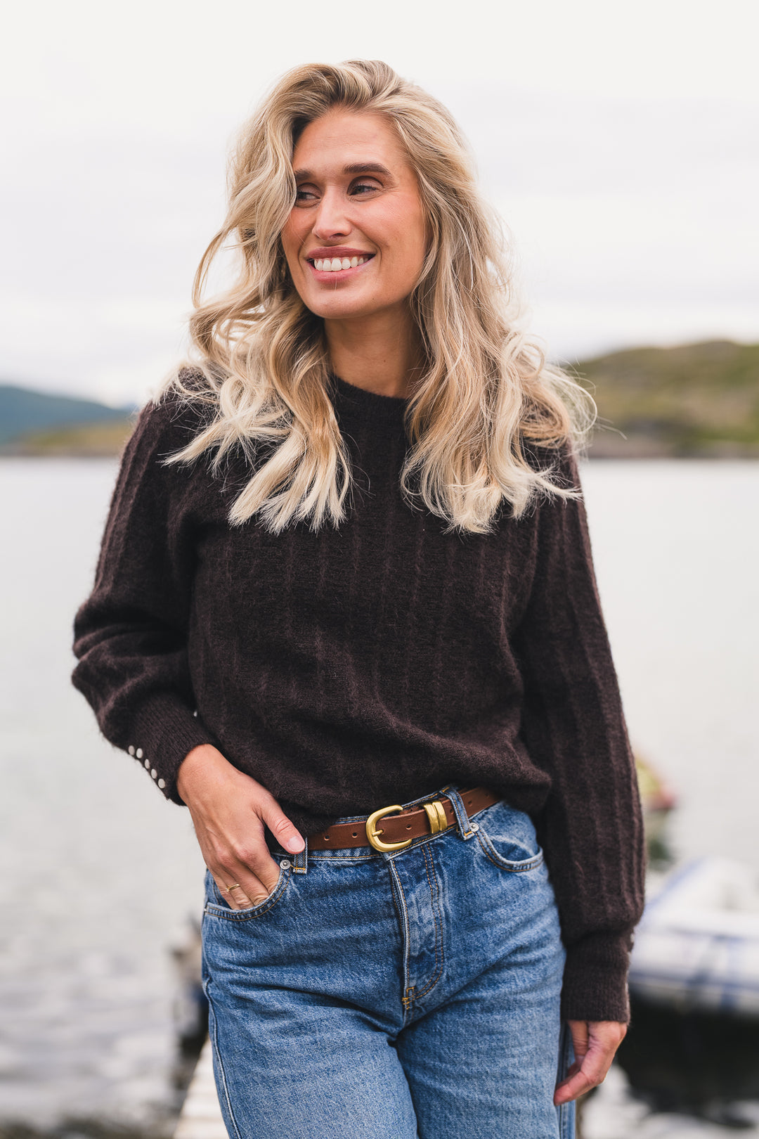 Mira amalie pullover choko truffle