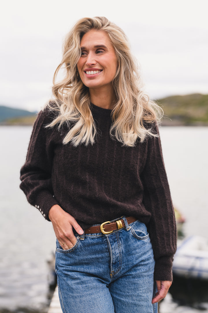 Mira amalie pullover choko truffle