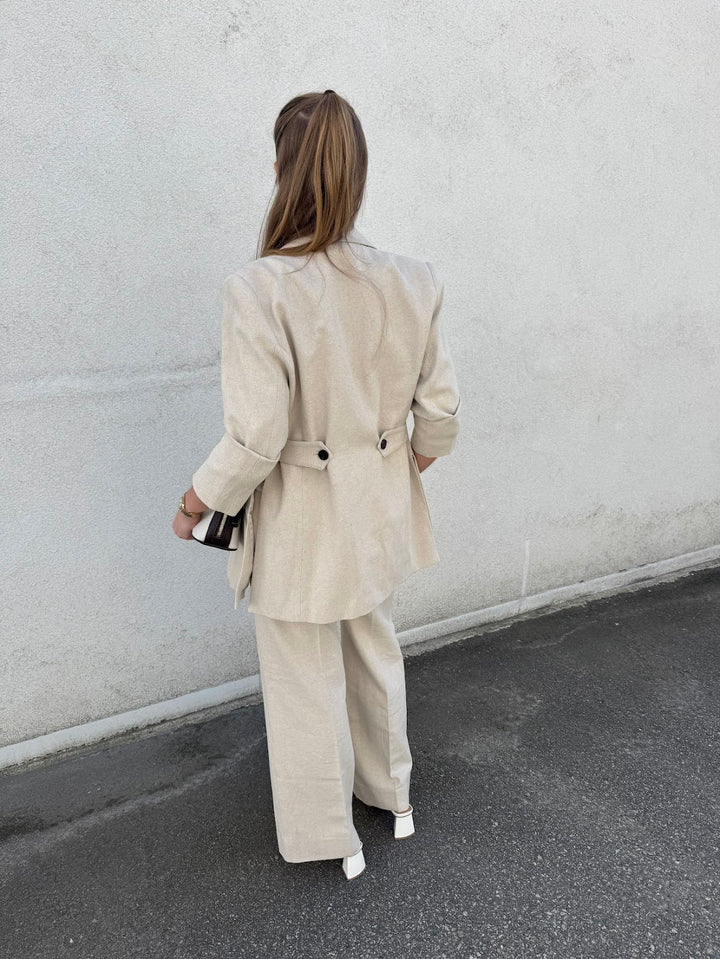 LeenaCC Linen Fitted Blazer