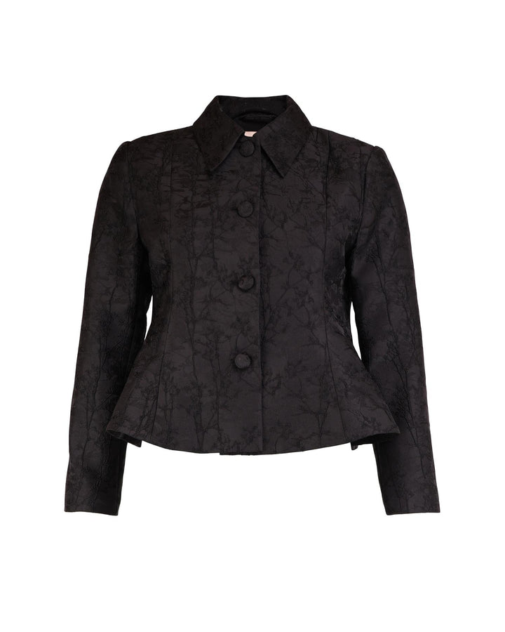 Brocade blazer black