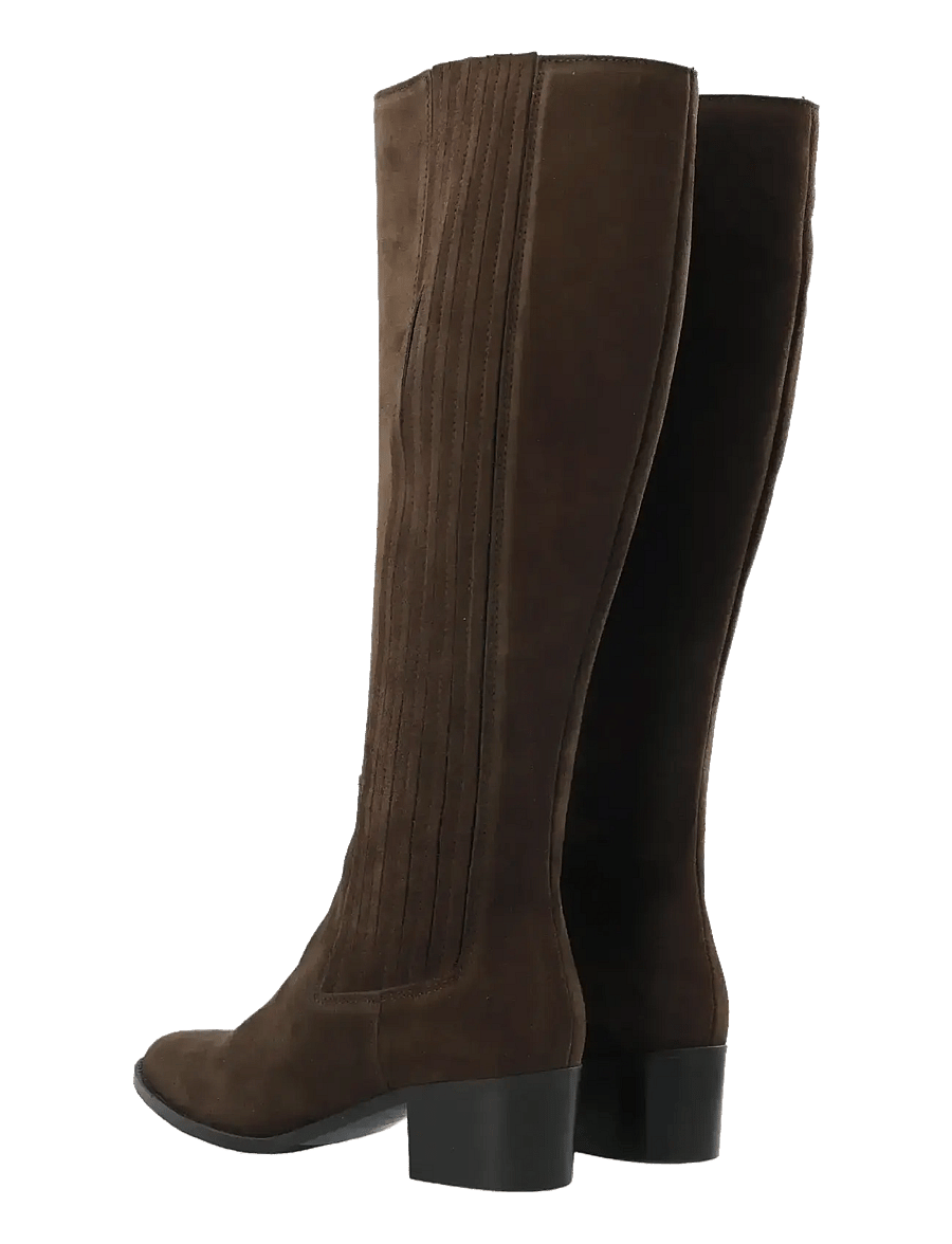 Biacarol chelsea knee high boot oily suede brown