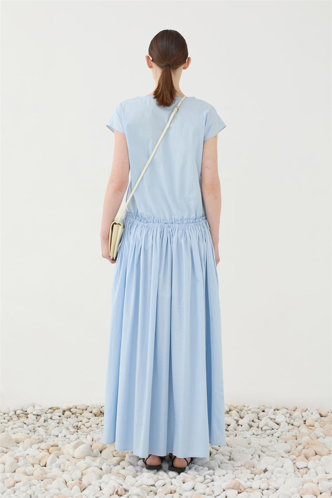 Abito Drop waist Celeste