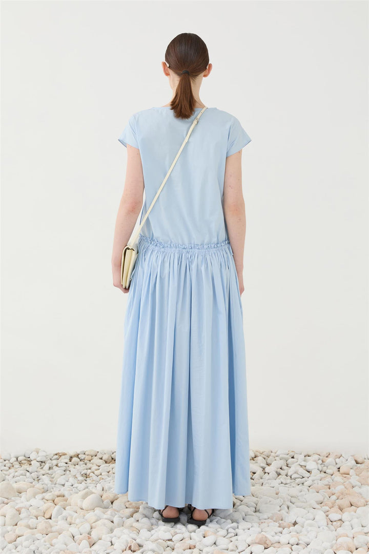 Abito Drop waist Celeste