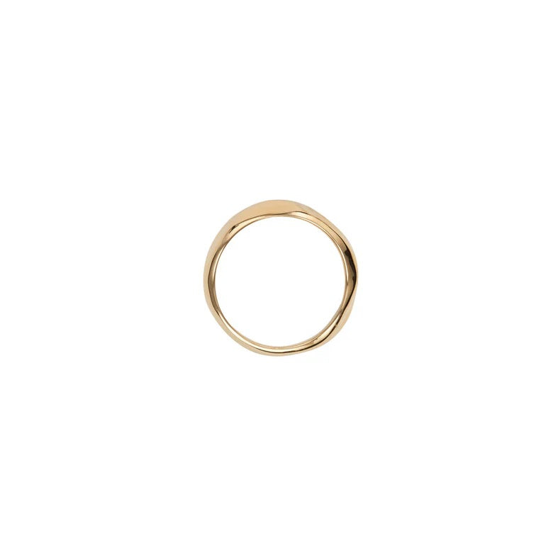 Wavy Bolded Gold Ring