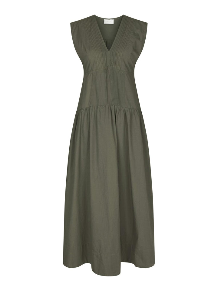 Halise poplin dress army
