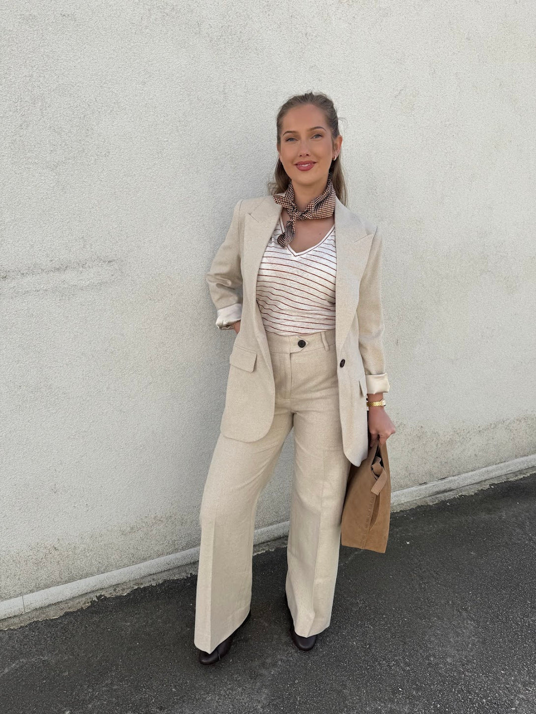 LeenaCC Linen Fitted Blazer