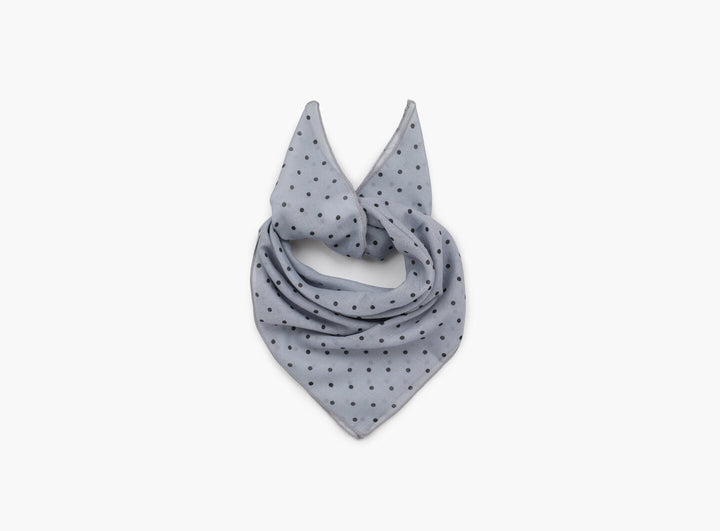 Skjerf med polkadot Lys blå