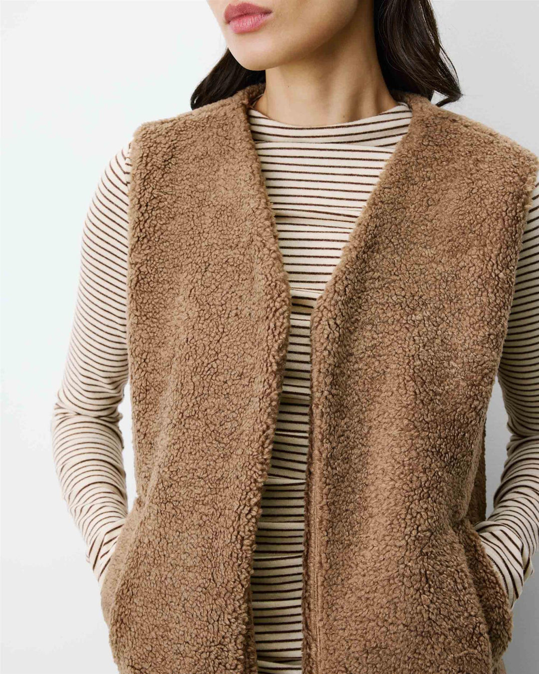Avery faux sherling vest