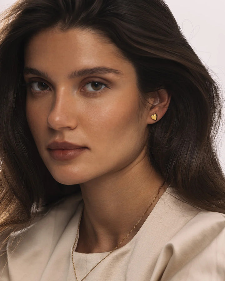 Love Gold Medium Studs