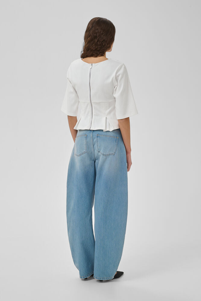Apir pleat tee white
