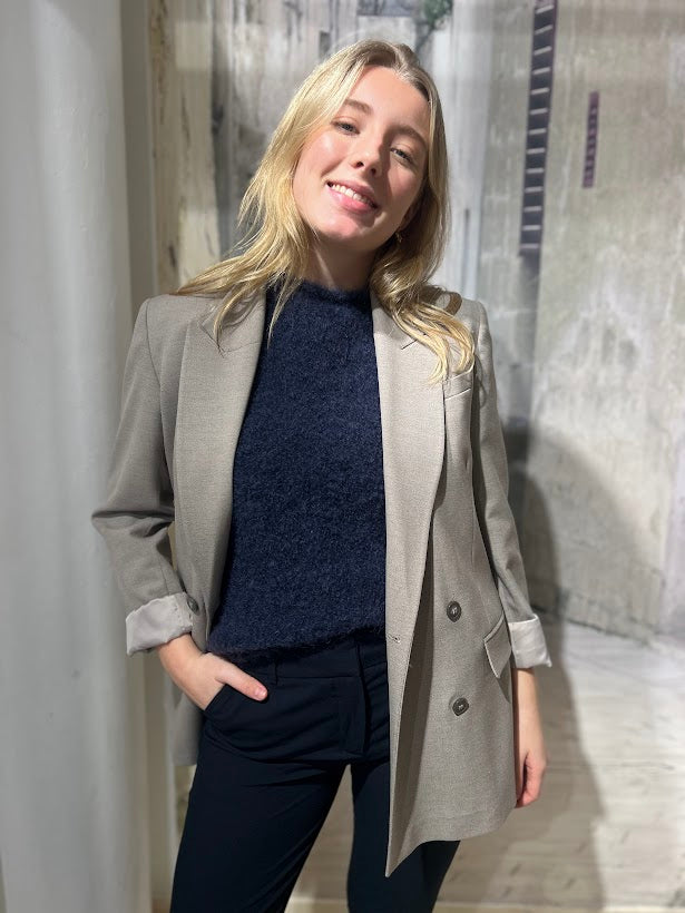 RITA LS RELAXED BLAZER MEL