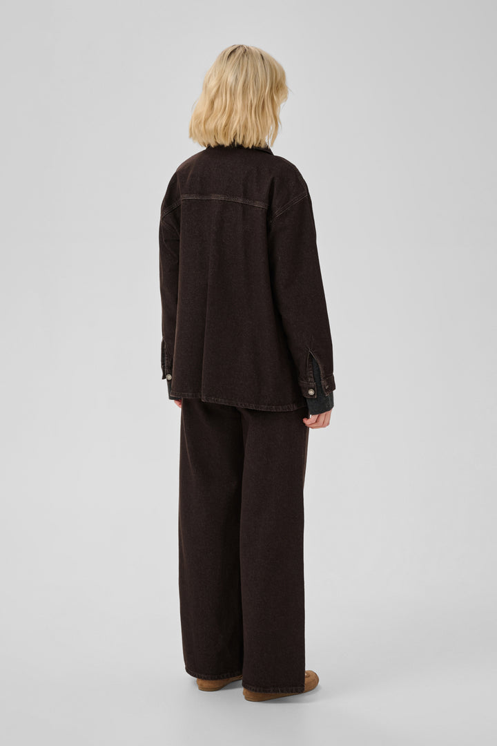 Uma boxy jacket dark brown