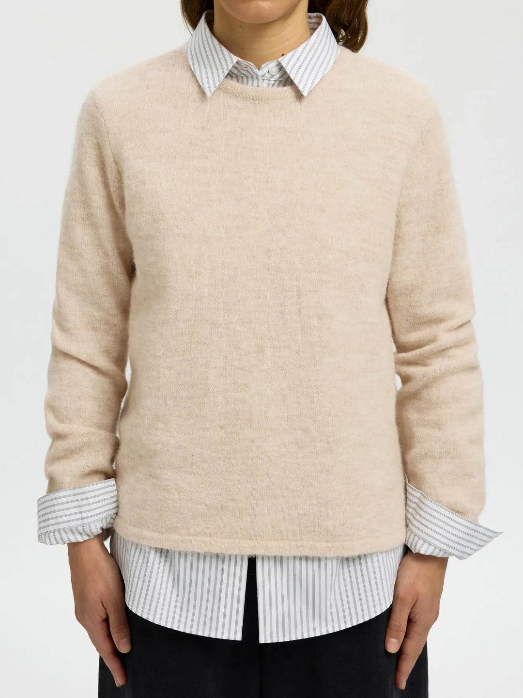 lulu new knit o-neck birch