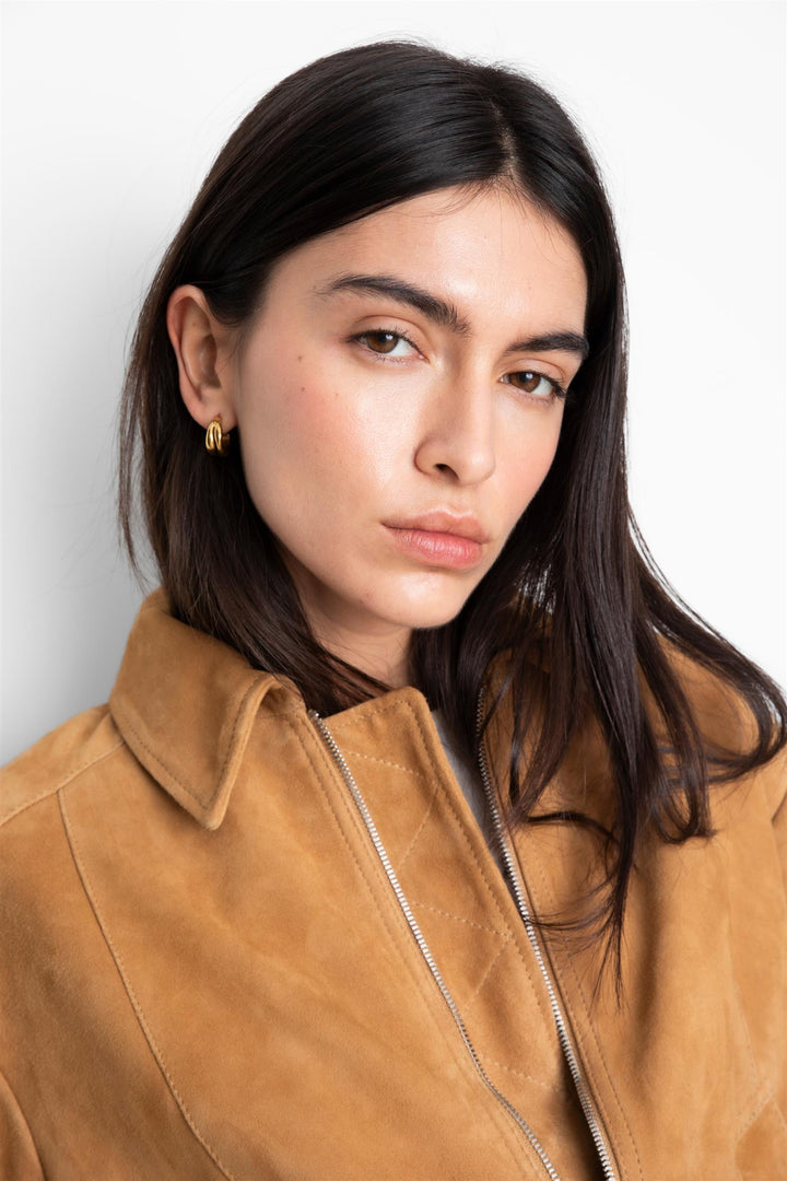 Lex Leather Bomber Jacket