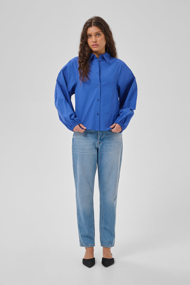 Sunna balloonsleeve shirt  blue