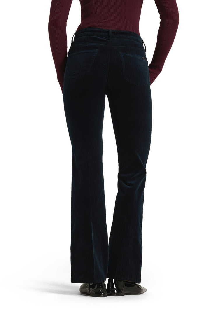 paris flared viscose velvet deep night