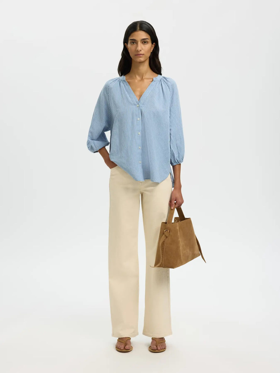 Cleo Alberta Linen Blend Shirt