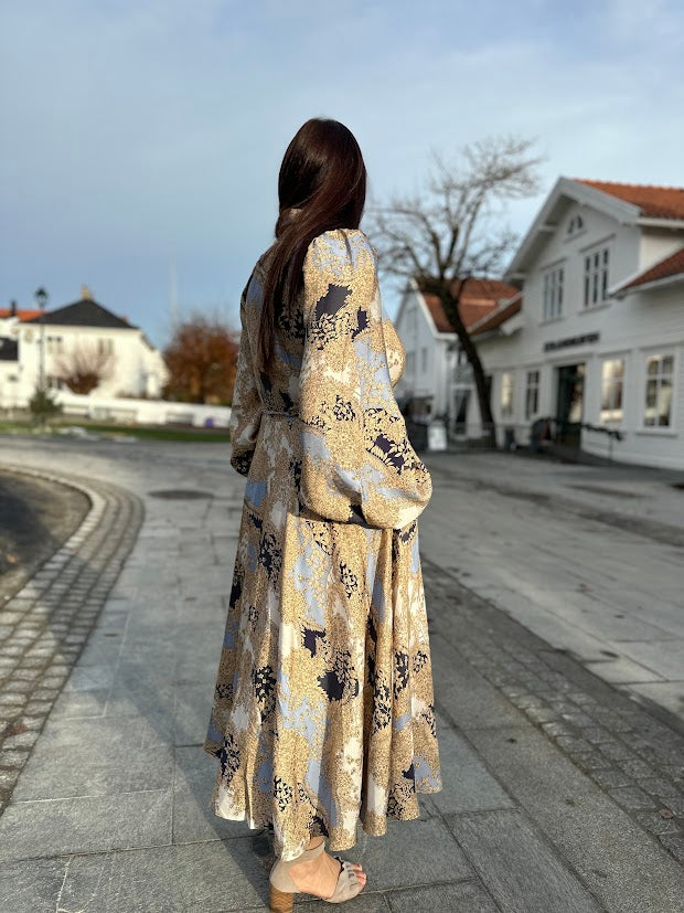 Striped Collared Midi Dress