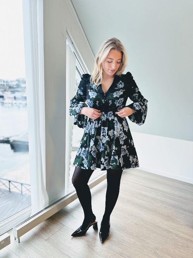 Georgette V- Neck Dress