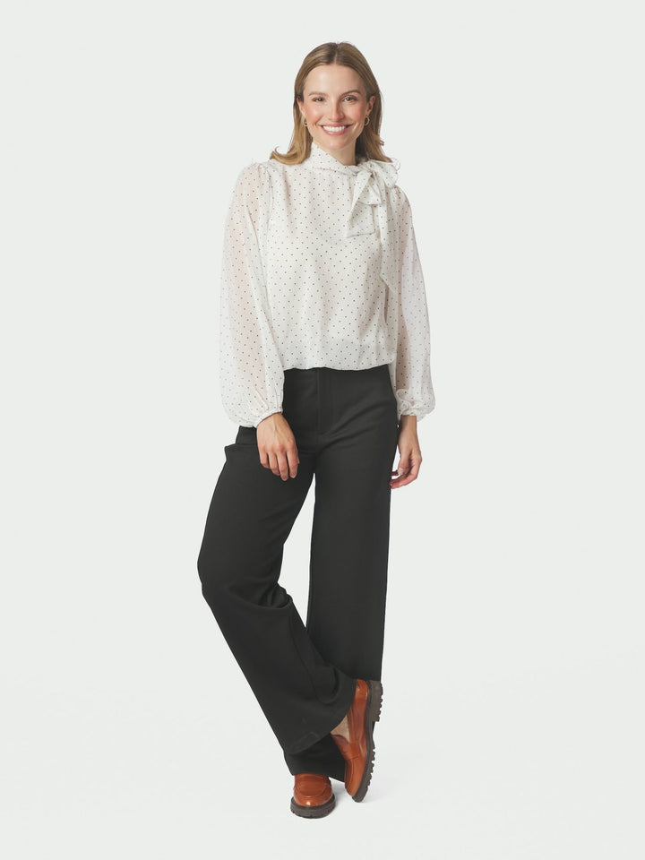 dorellie dot blouse off white