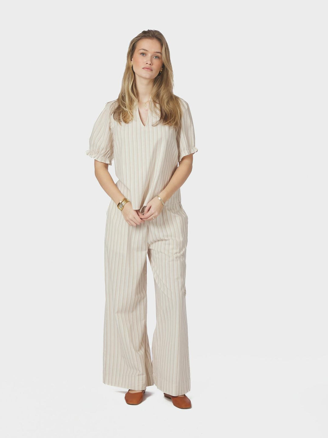Odesa Linen Stripe blouse