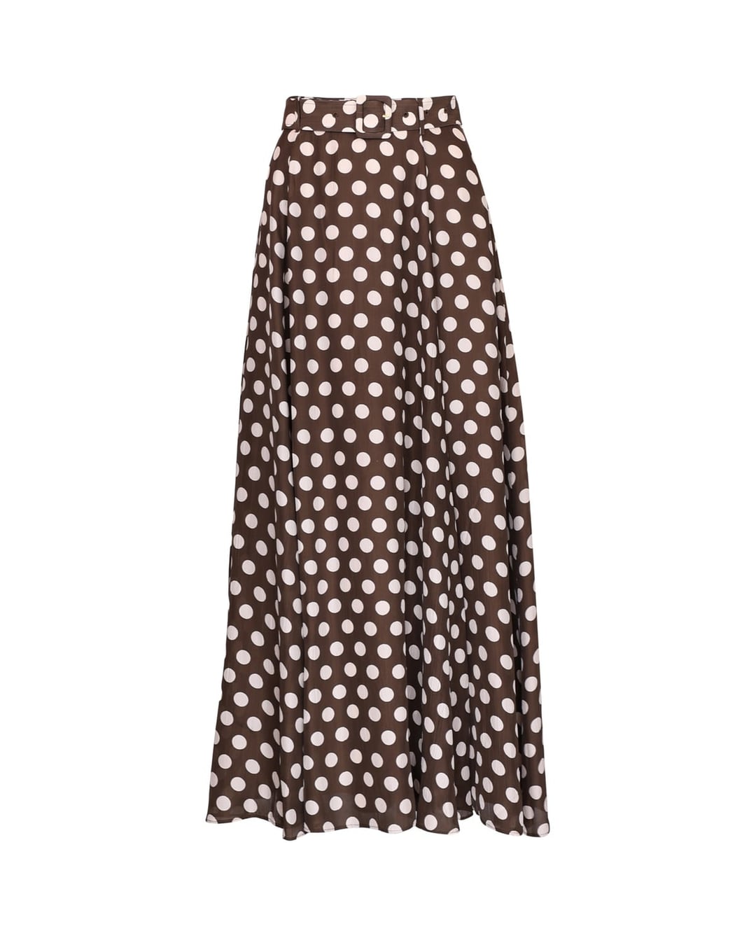 Striped organza maxi skirt dots