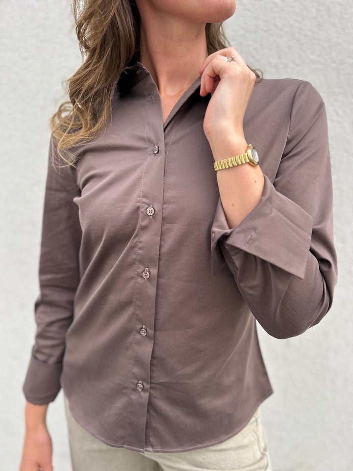 Cally Skjorte Coffee Quartz