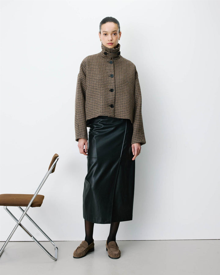 Arthur short houndstooth coat