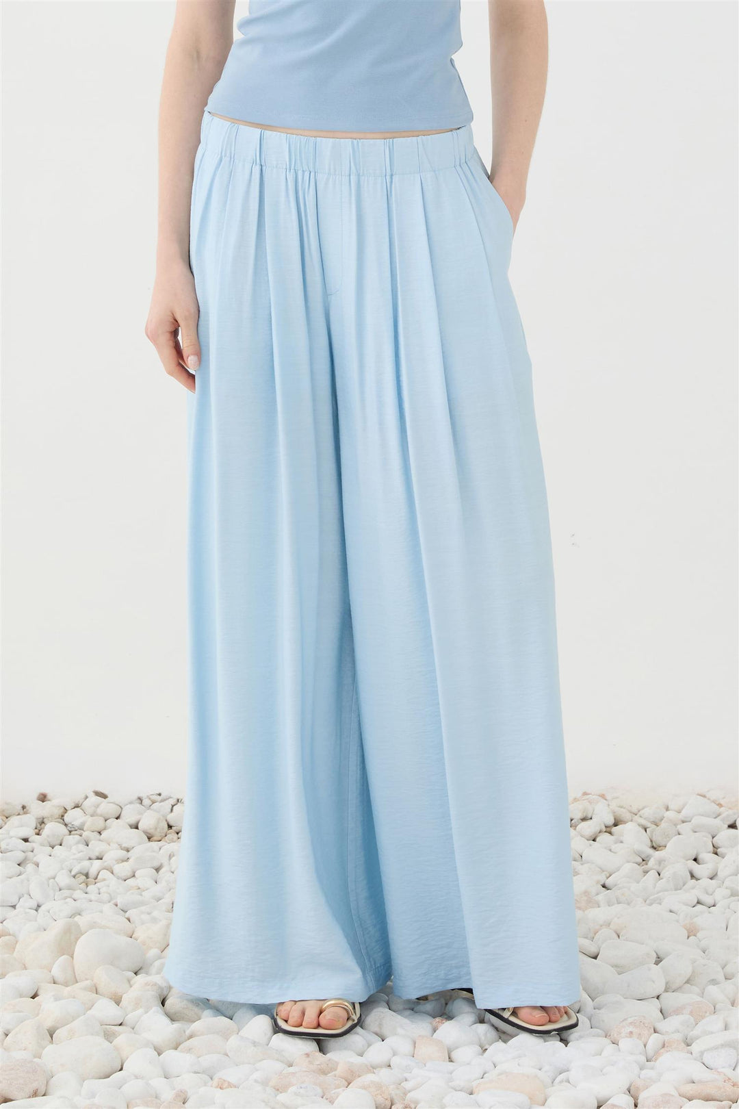 Pantaloni pleat wide