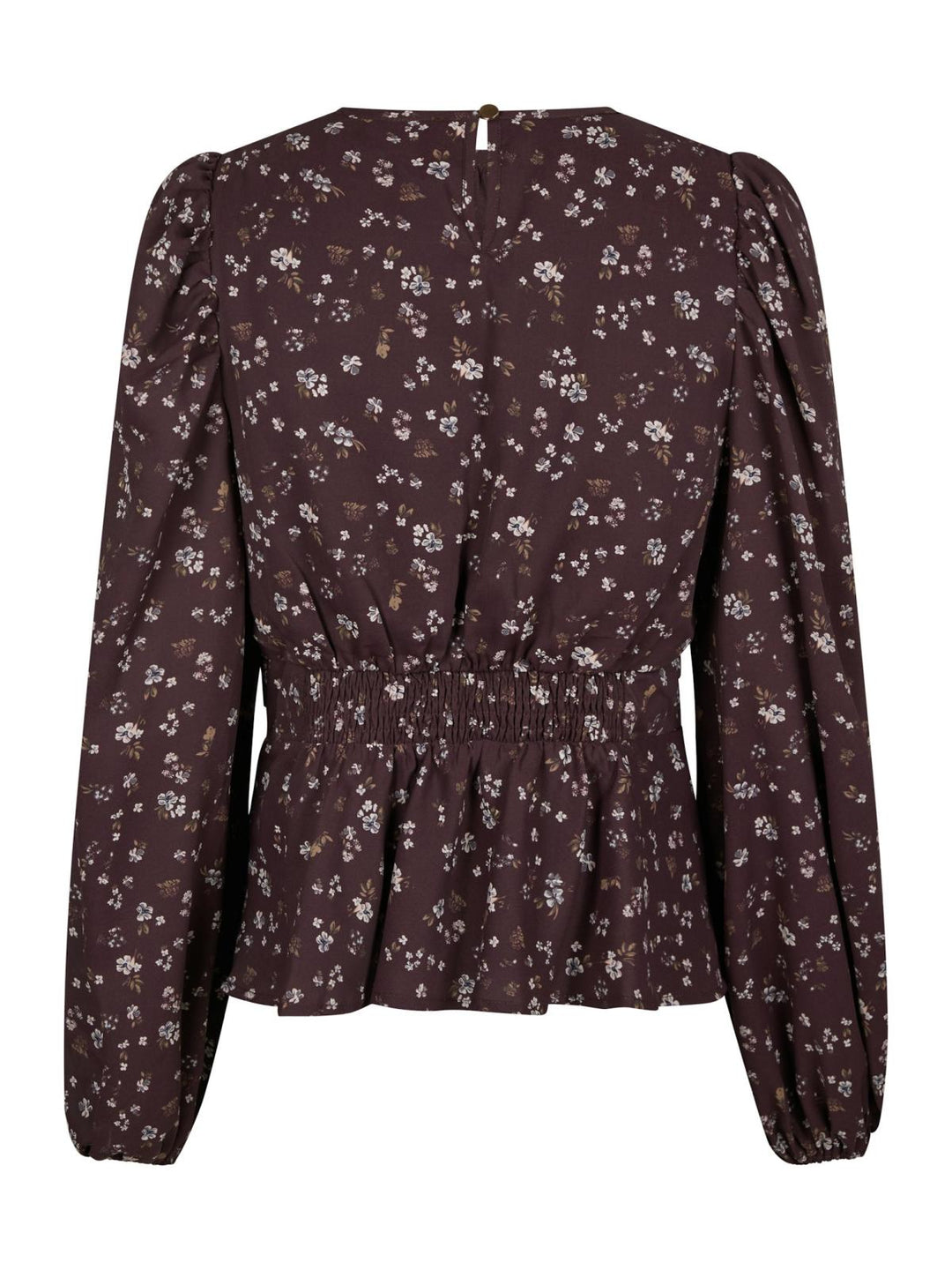 Delphine flowerbunch blouse chocolate plum