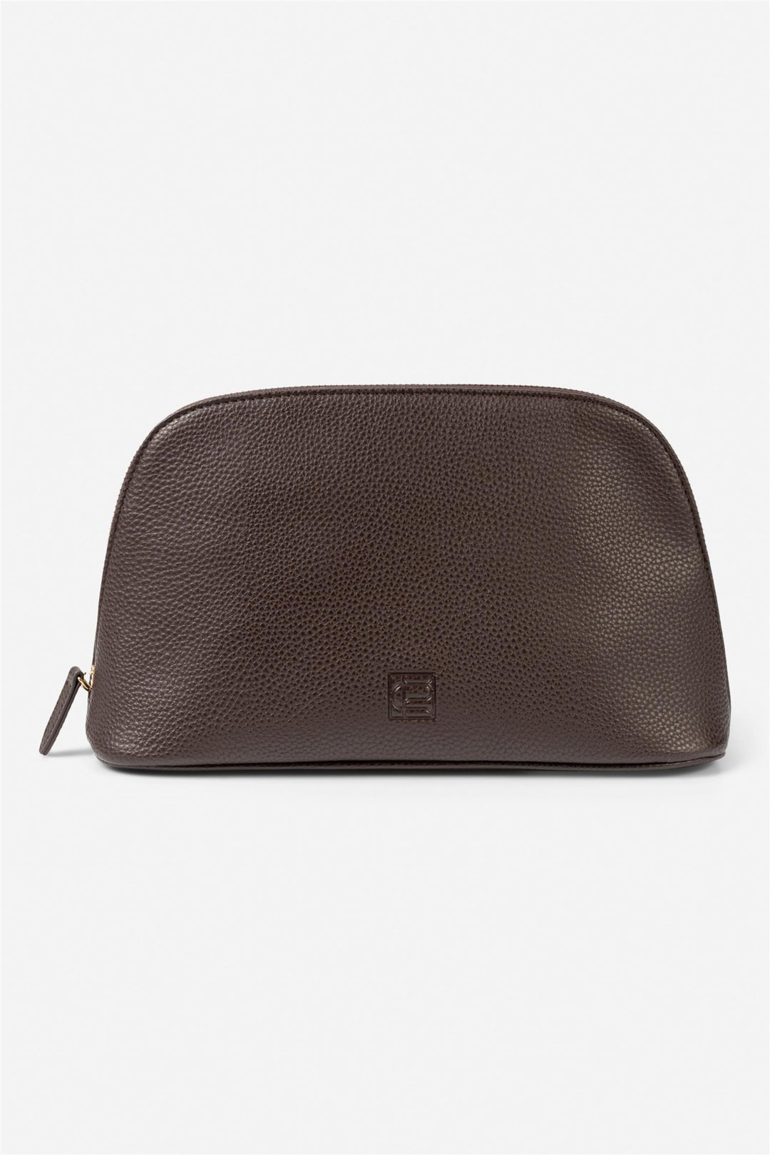 cosmetic pouch large dark brown