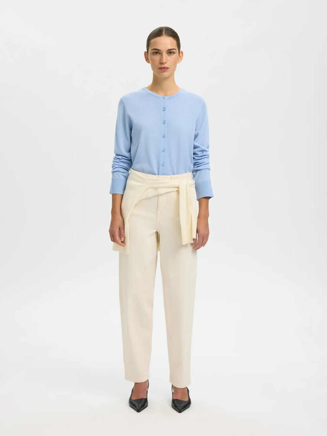 SLFTHEA LS KNIT MERINO CARDIGAN NOOS