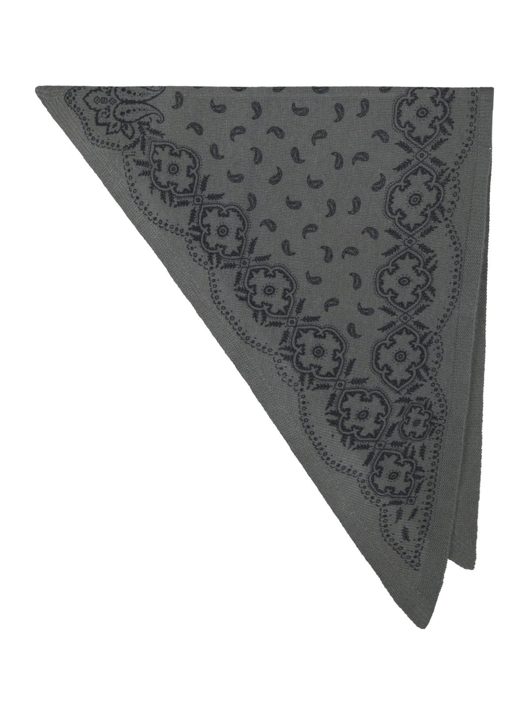 Lolana paisley knit scarf army
