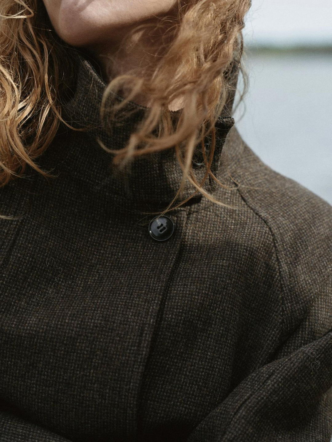 Mariel mini check jacket brown