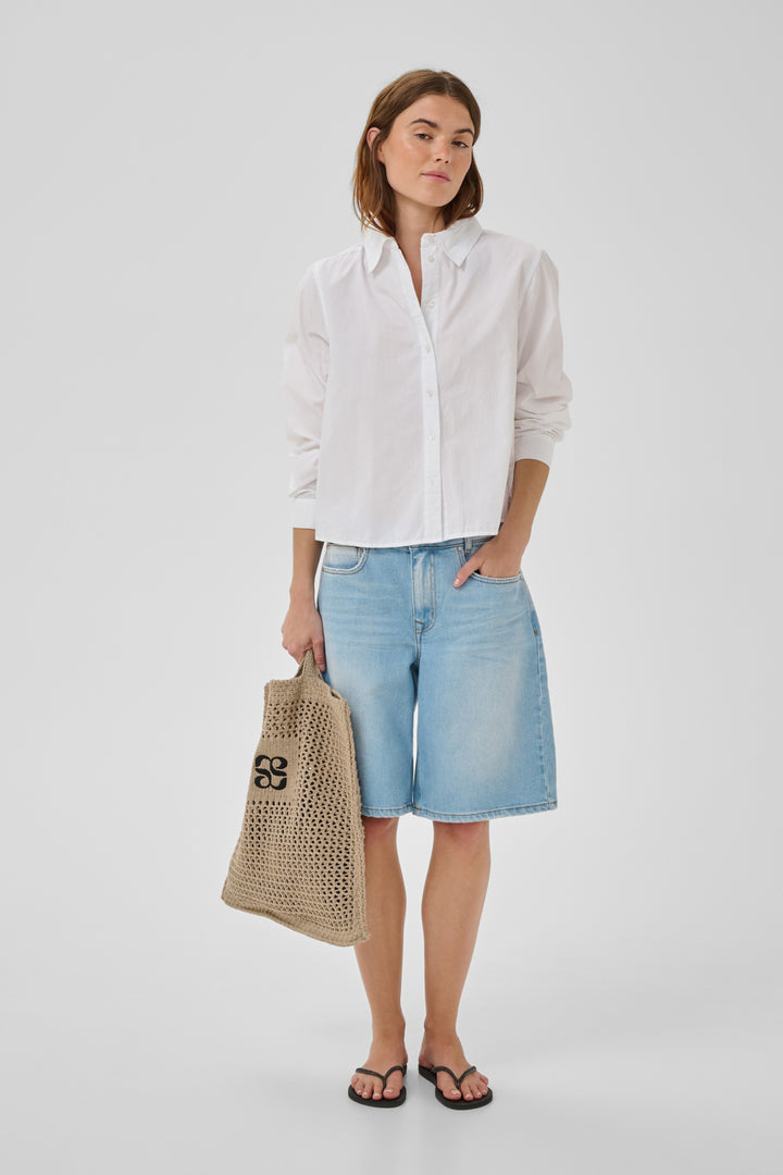 The shirt bright white