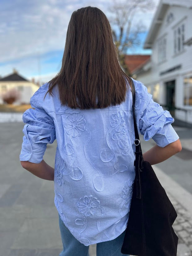 Xavier Stripe Flower Shirt