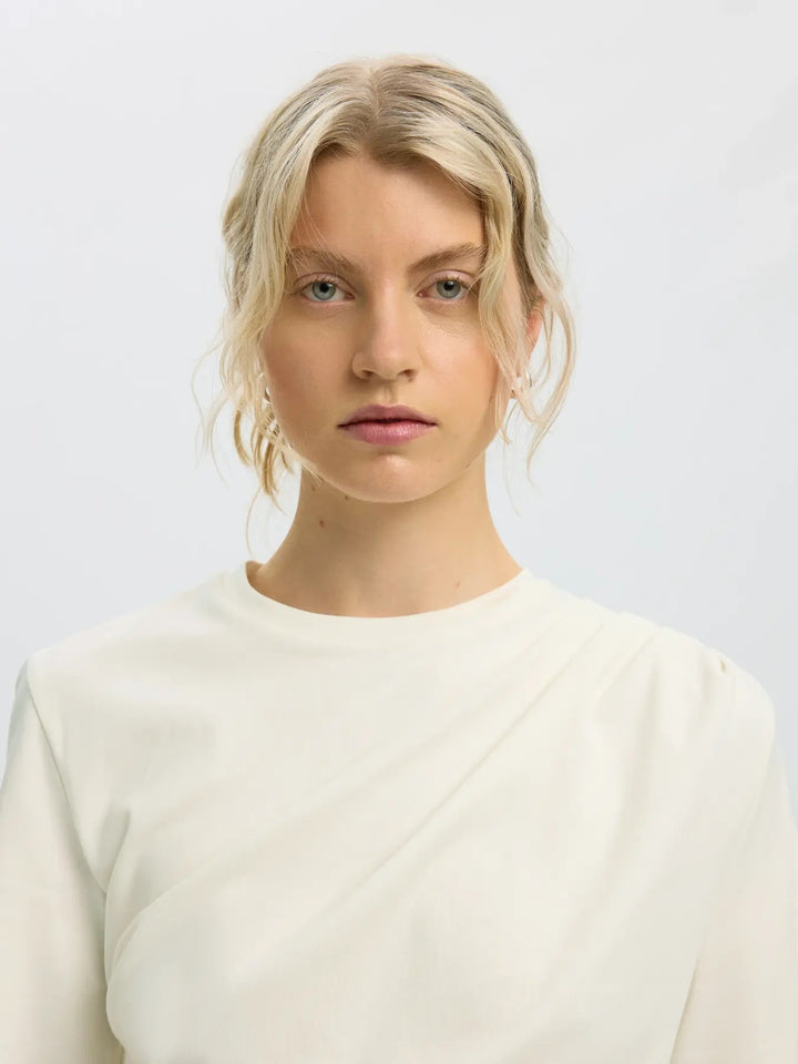 Woline light twist tee egret