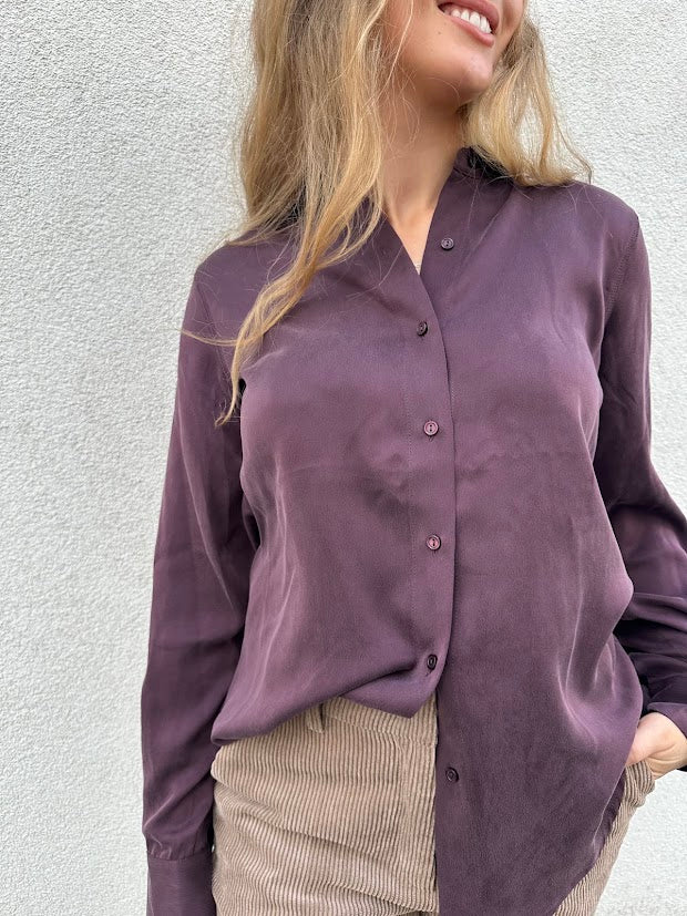 Silkebluse Classic burgundy