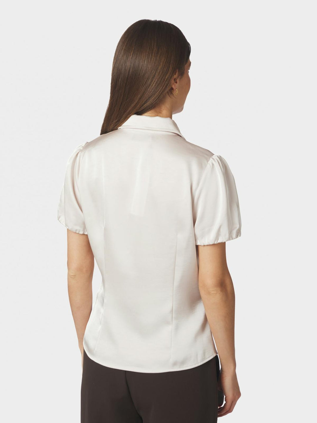 Lyselle heavy sateen shirt pearl