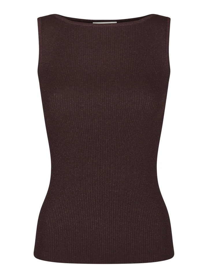 Talia glitter knit top burgundy