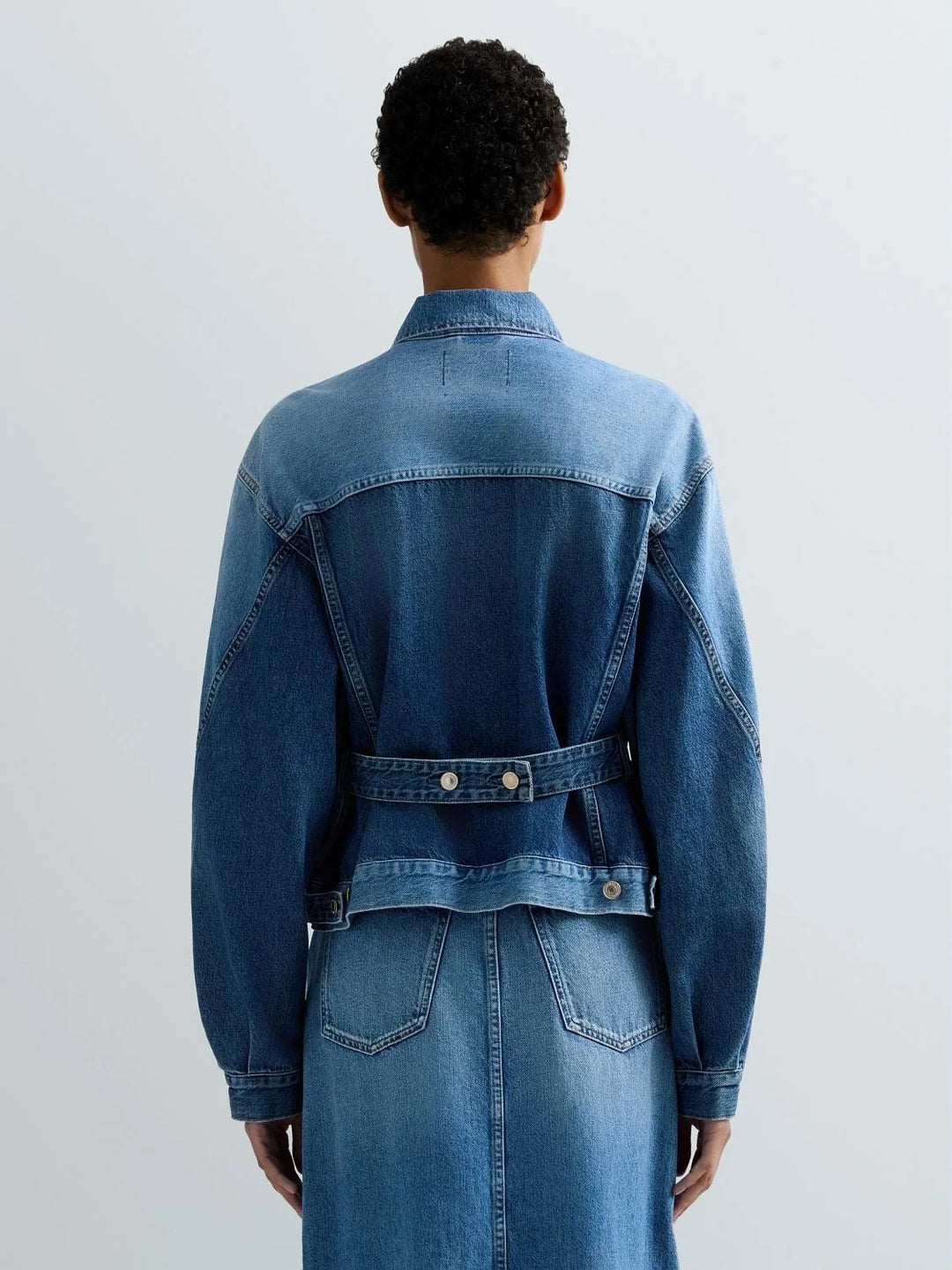 TWO-TONE DENIM RELAXED-FIT JACKET