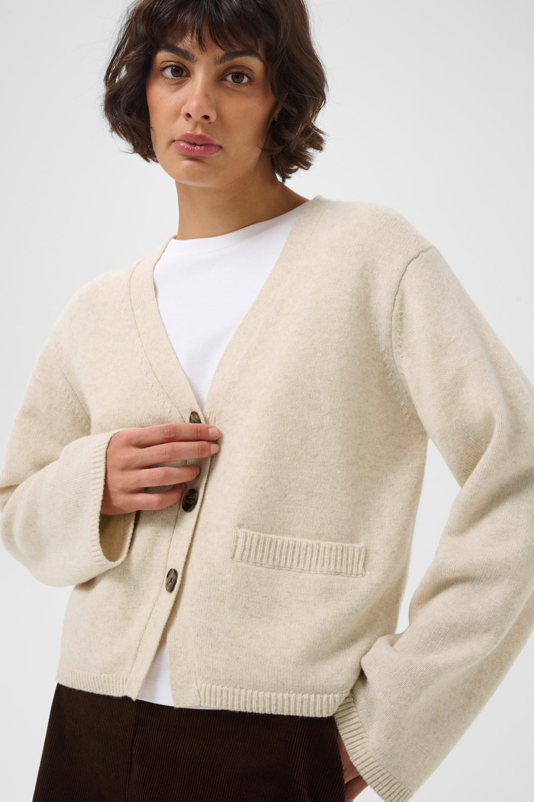 sveva cardigan oatmeal