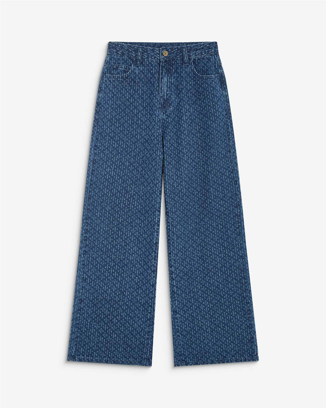 Socca loose printed jeans medium blue