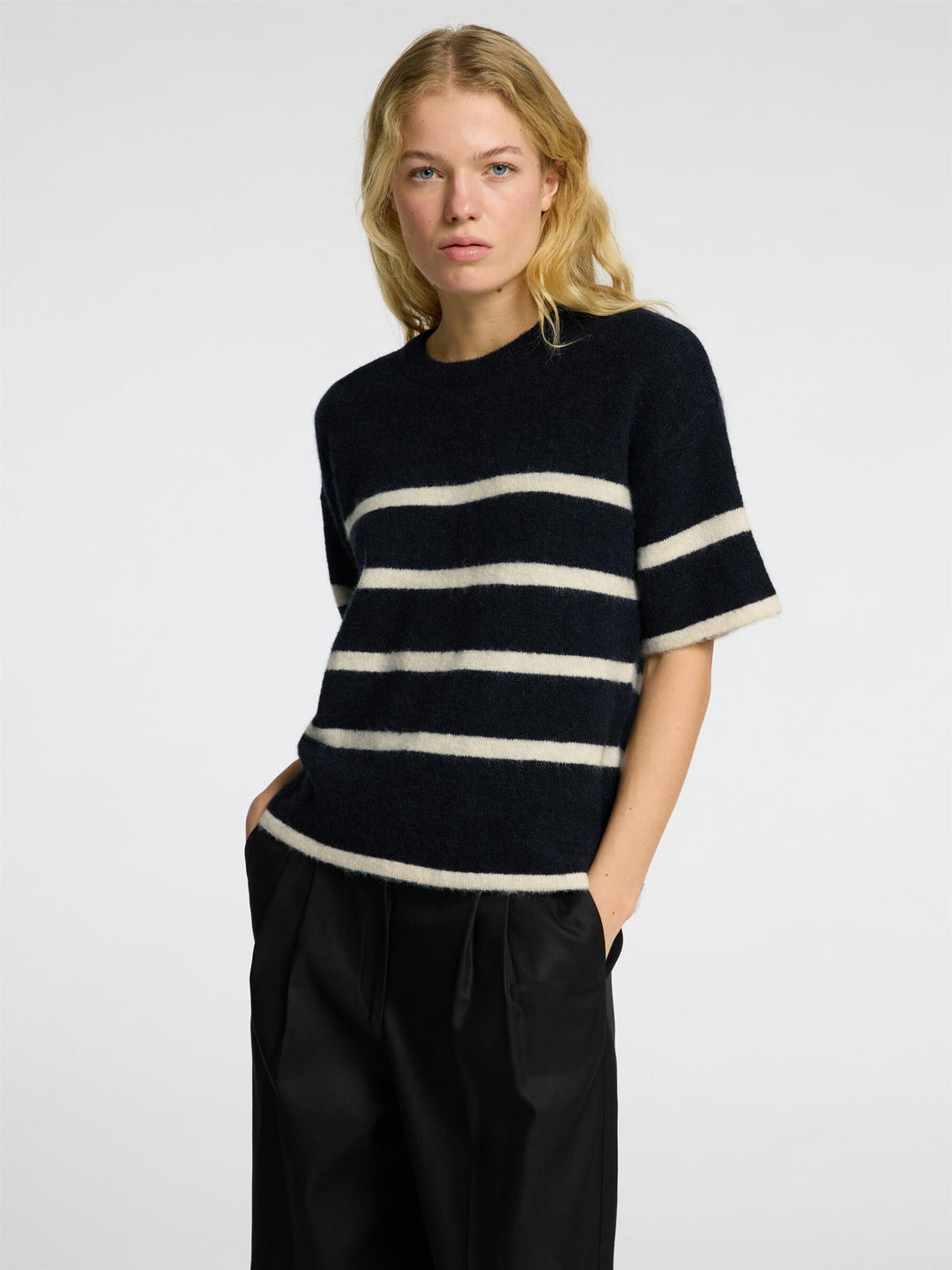 MALINE-LILIANA 2/4 KNIT O- NECK