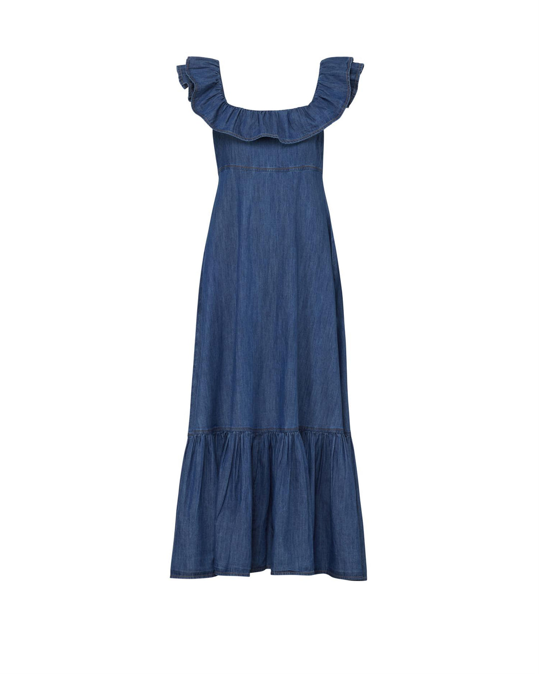 Denim Ruffle Dress