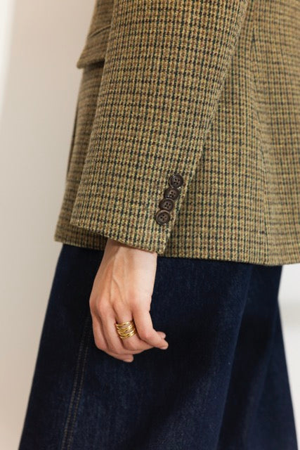brook houndstooth blazer green
